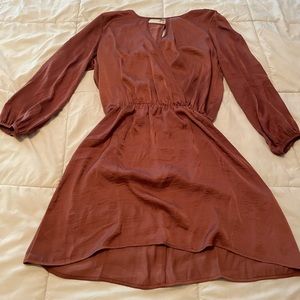 Brand New Forever 21 Large rose/coral/tan dress.